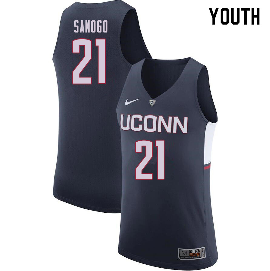 Youth #21 Adama Sanogo Uconn Huskies College Basketball Jerseys Sale-Navy - Click Image to Close